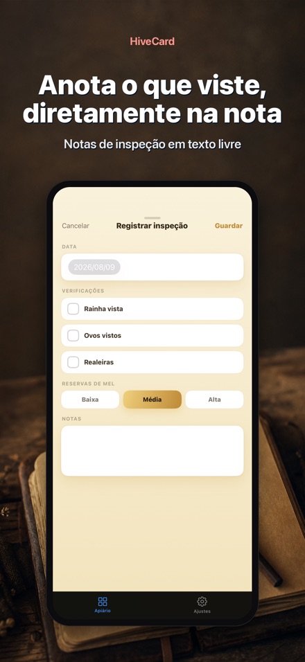HiveCard: Diário Apícola 4
