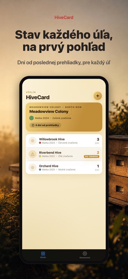 HiveCard: Denník Včelára