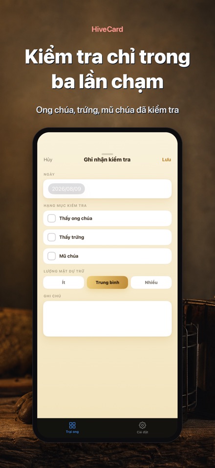 HiveCard: Nhật Ký Nuôi Ong 3