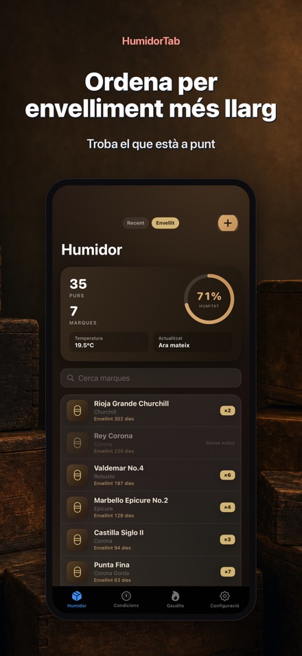 HumidorTab: Cigar Shelf Log 6