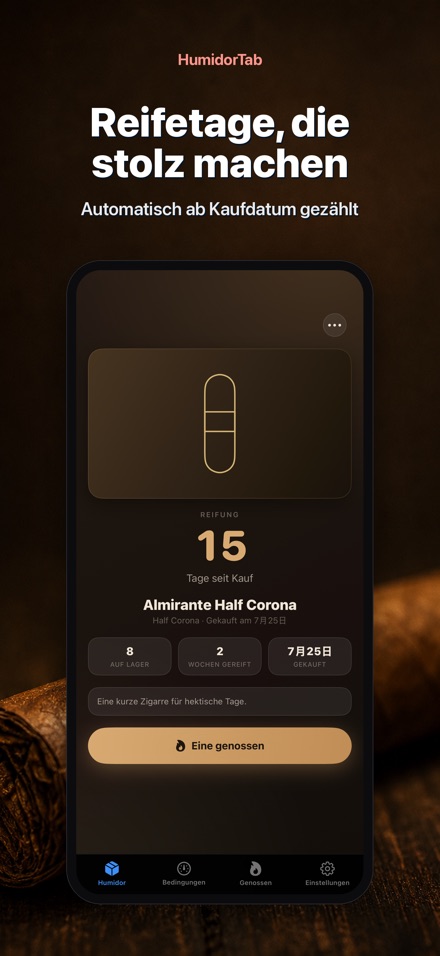 HumidorTab: Cigar Shelf Log 2