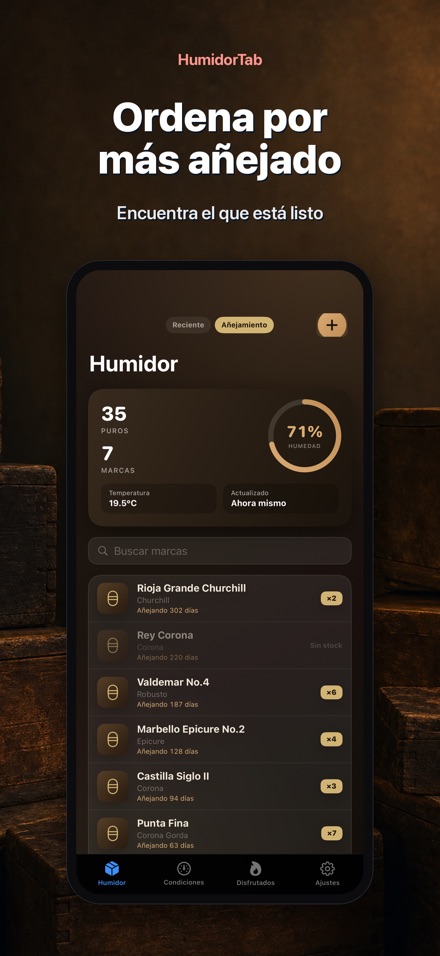 HumidorTab: Cigar Shelf Log 6