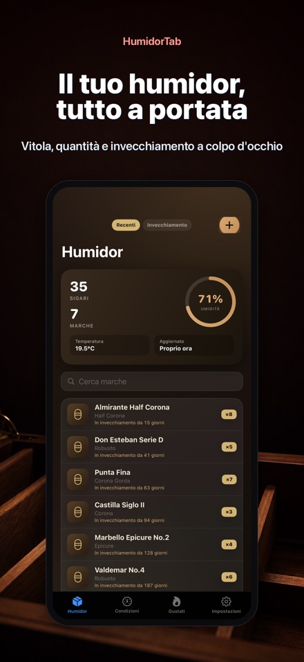 HumidorTab: Cigar Shelf Log