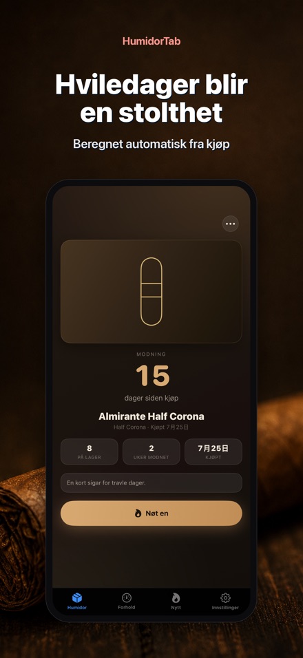 HumidorTab: Cigar Shelf Log 2