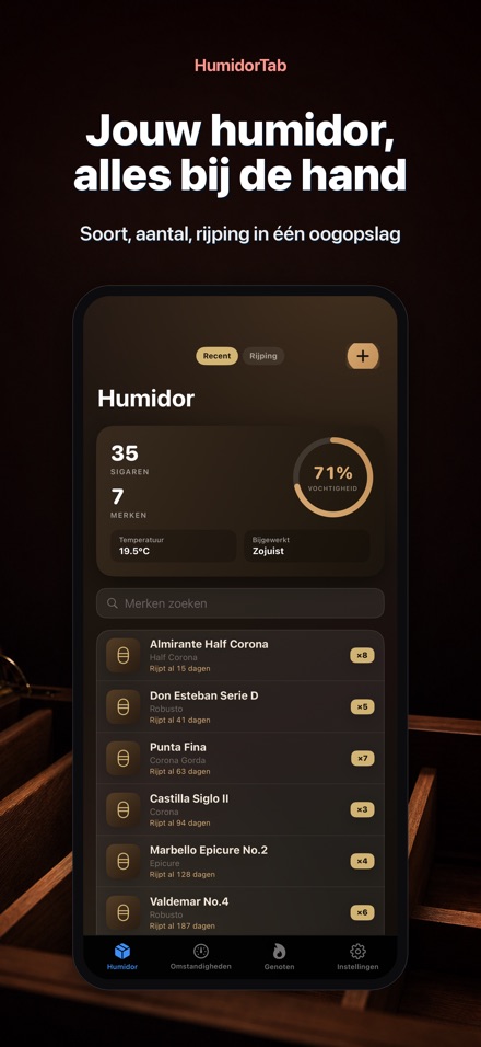 HumidorTab: Cigar Shelf Log