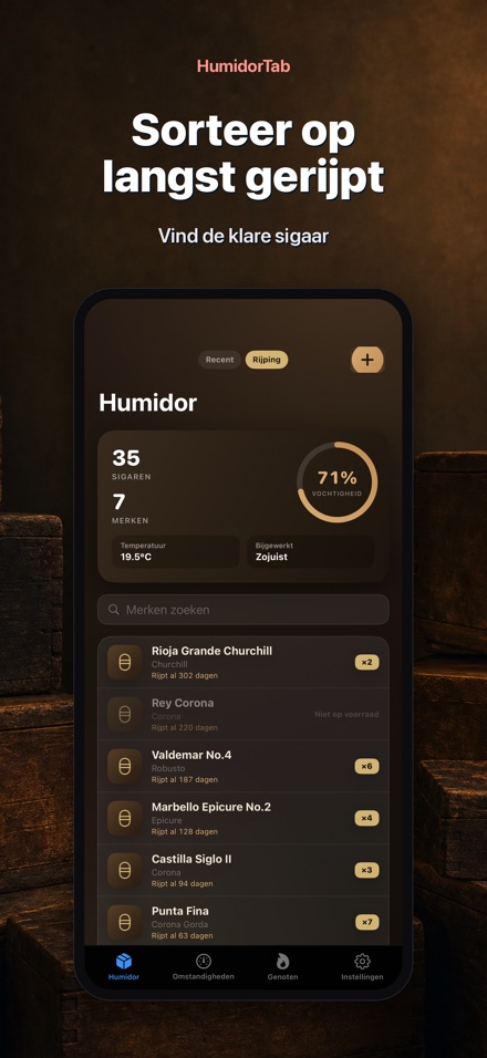 HumidorTab: Cigar Shelf Log 6
