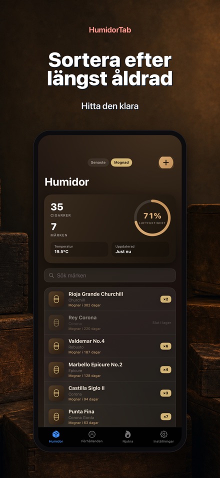 HumidorTab: Cigar Shelf Log 6
