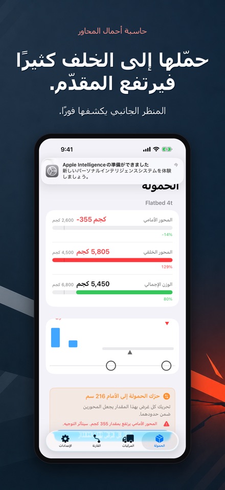 حاسبة أحمال المحاور 3
