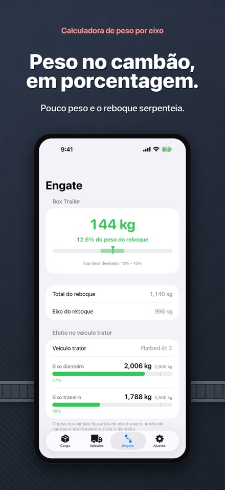 Calculadora de peso por eixo 6