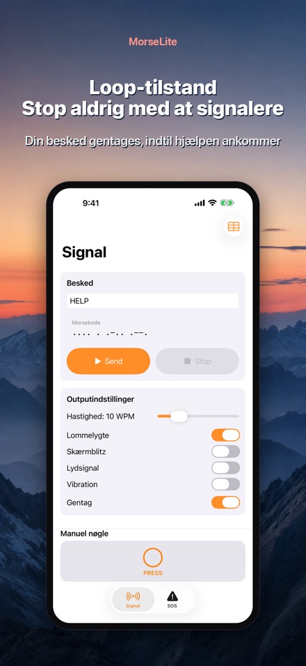 MorseLite: Flash og Signal 4