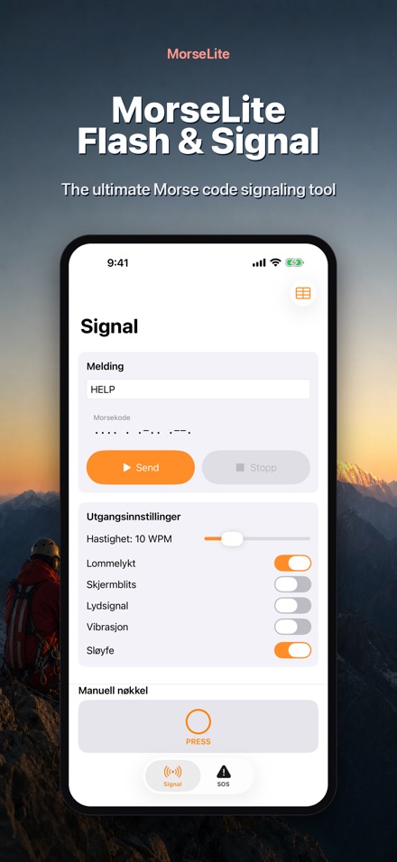MorseLite: Blits og Signal 10