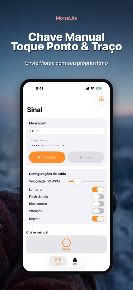 MorseLite: Flash e Sinal 5
