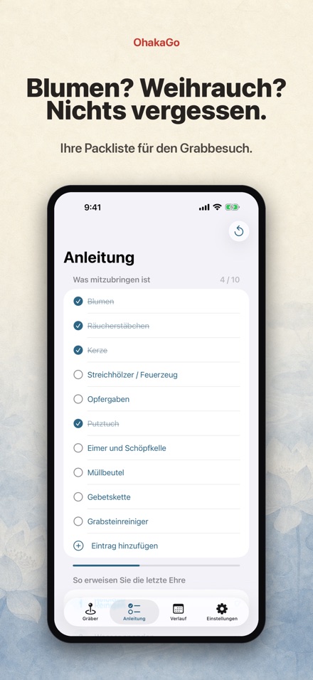 OhakaGo: Grabbesuch-Helfer 3