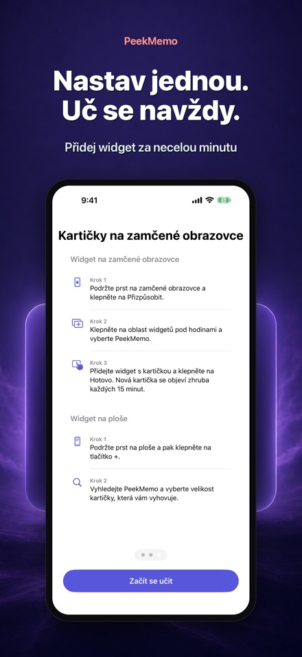 PeekMemo: kartičky na displeji 7