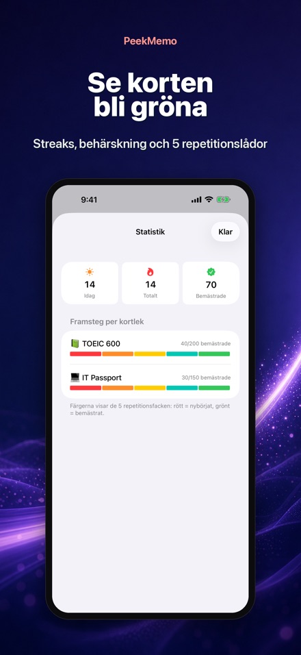 PeekMemo: Glosor på skärmen 6