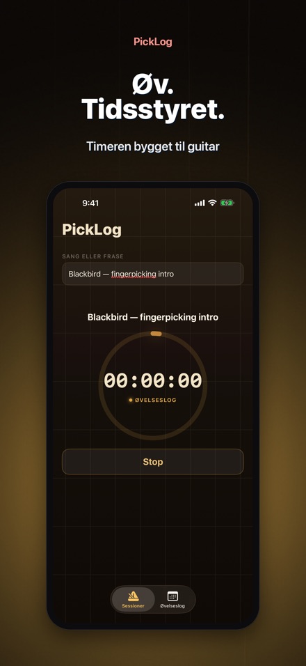 PickLog: Guitarøvelses-timer