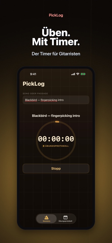 PickLog: Gitarrenübungs-Timer