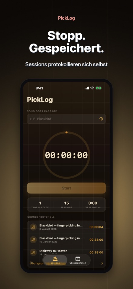 PickLog: Gitarrenübungs-Timer 7