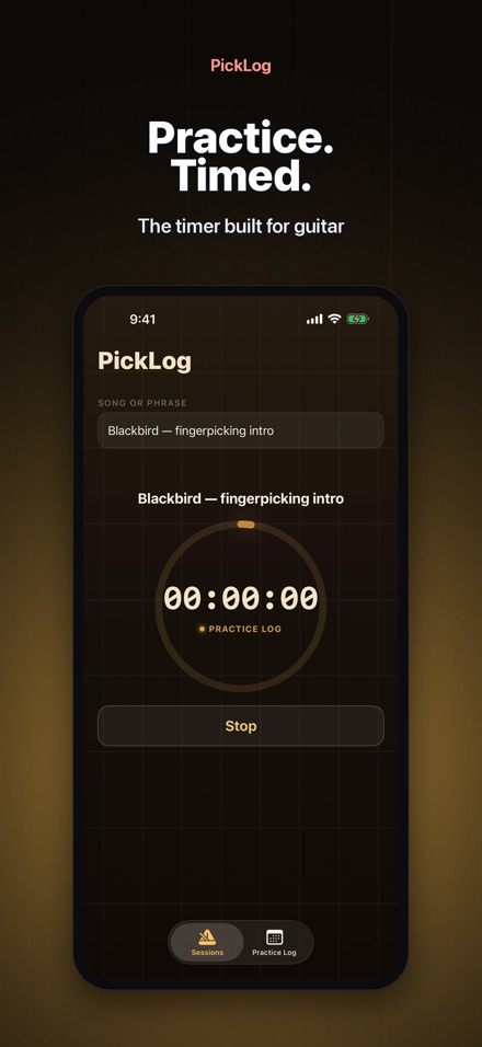 PickLog: Guitar Practice Timer
