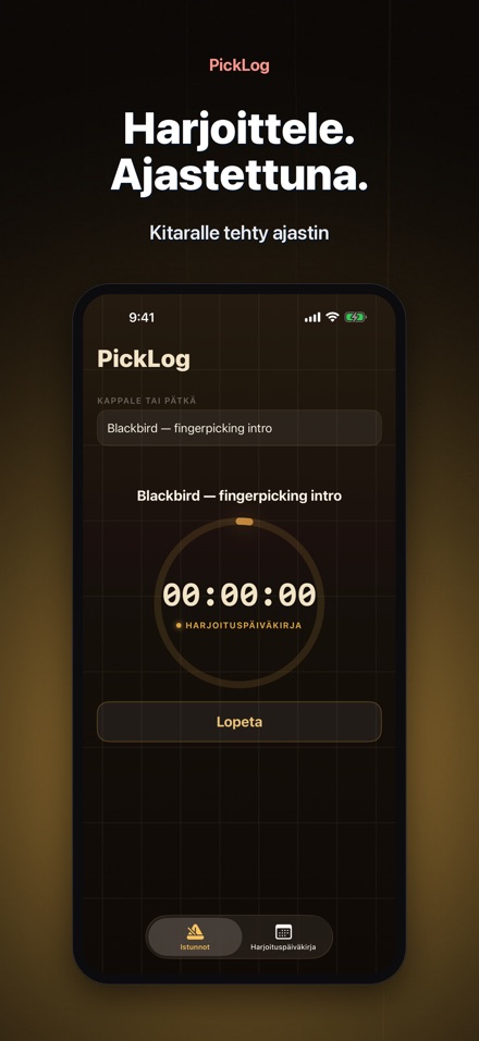PickLog: Harjoitusajastin