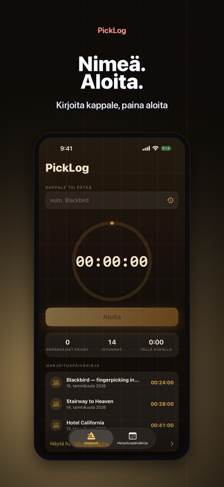 PickLog: Harjoitusajastin 2