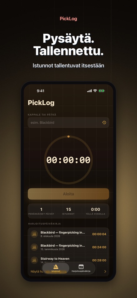 PickLog: Harjoitusajastin 7