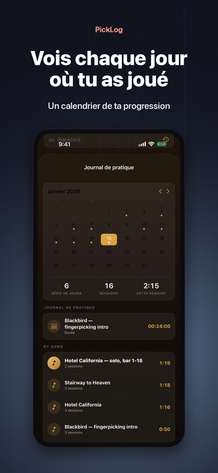 PickLog: Chrono Guitare 3