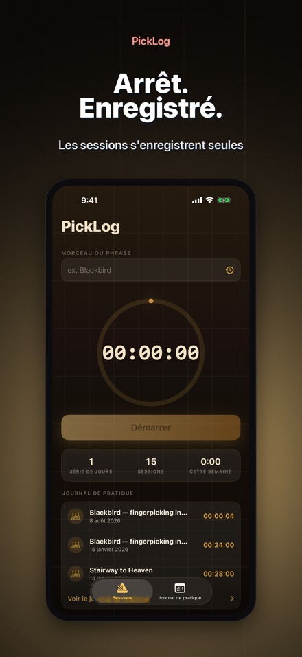 PickLog: Chrono Guitare 7