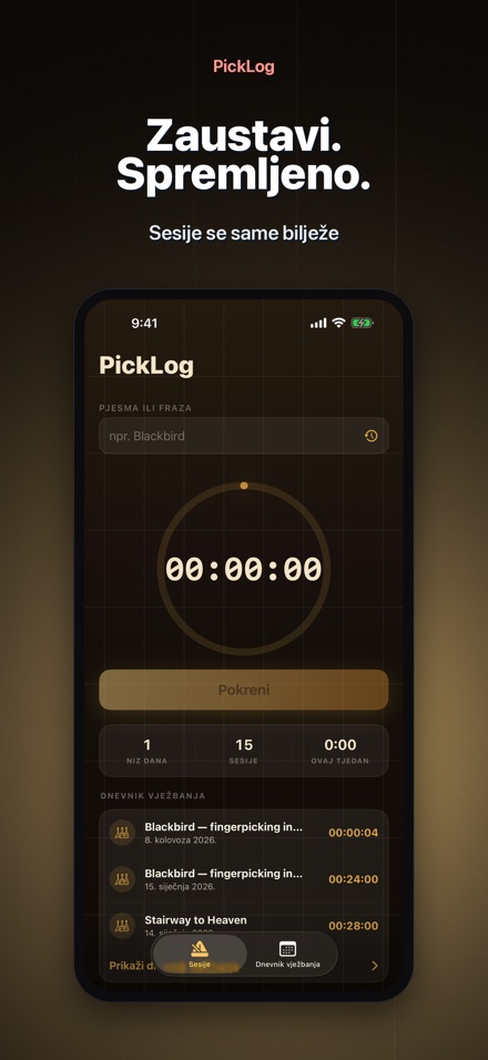 PickLog: Timer Vježbanja 7