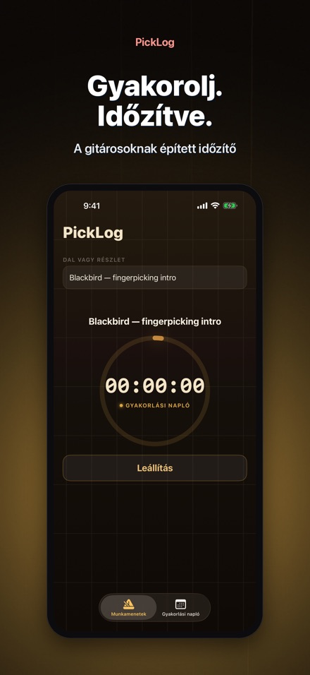 PickLog: Gitáredzés Időzítő