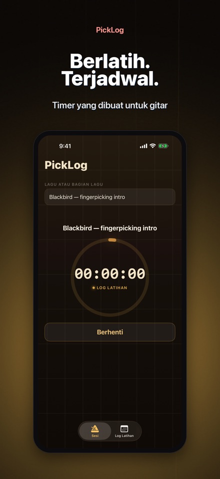 PickLog: Timer Latihan Gitar