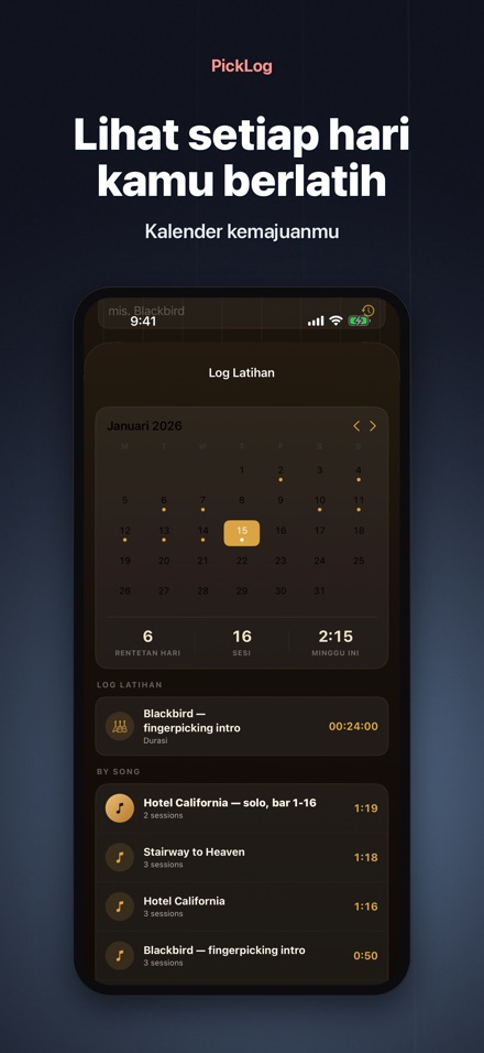 PickLog: Timer Latihan Gitar 3