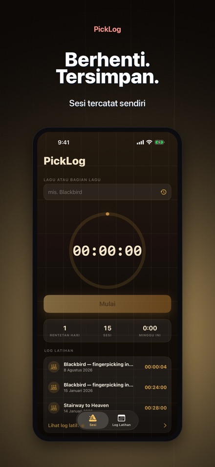 PickLog: Timer Latihan Gitar 7