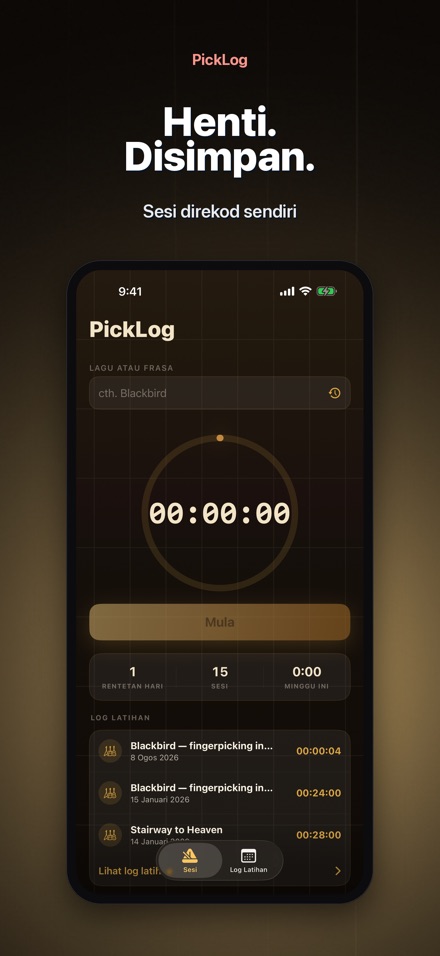 PickLog: Pemasa Latihan Gitar 7