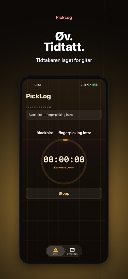 PickLog: Gitarøvings-timer