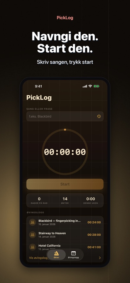 PickLog: Gitarøvings-timer 2