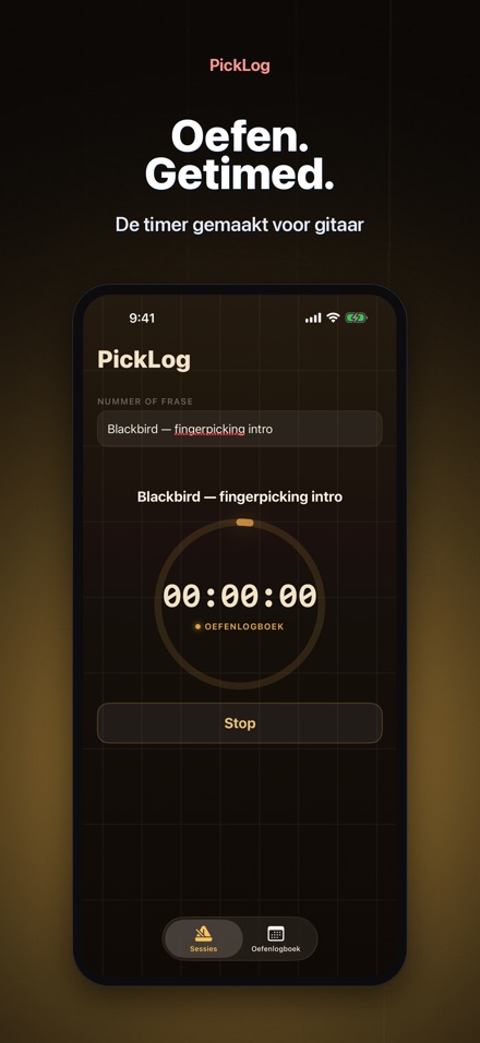 PickLog: Gitaaroefening Timer