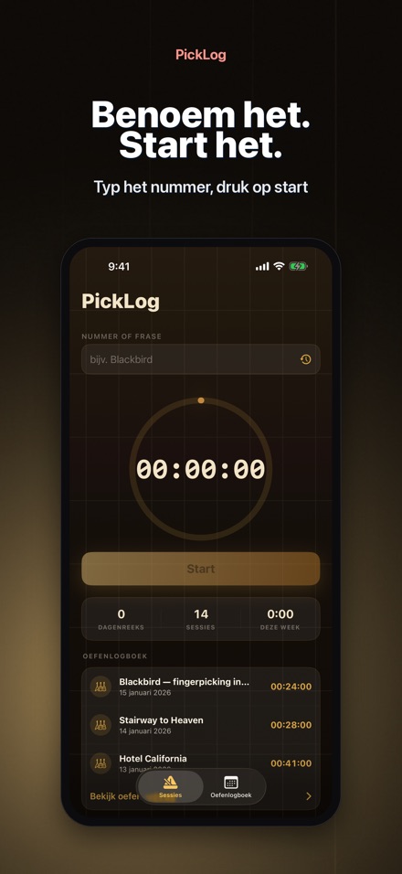 PickLog: Gitaaroefening Timer 2