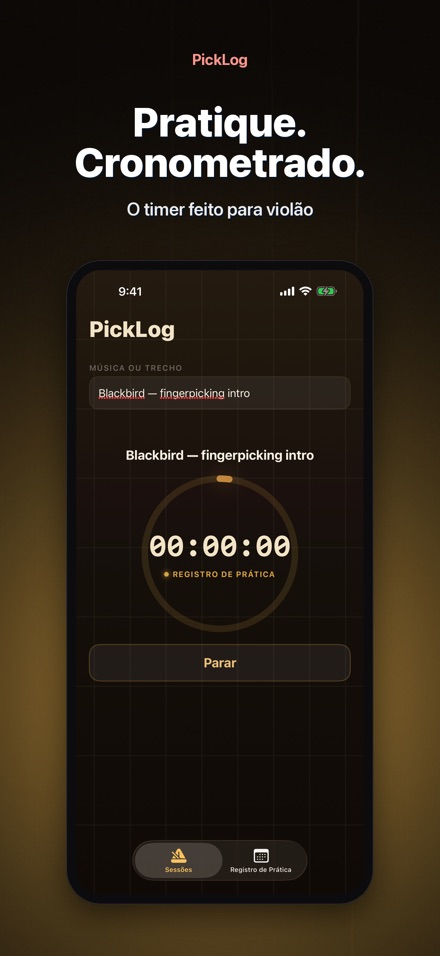 PickLog: Cronômetro de Violão