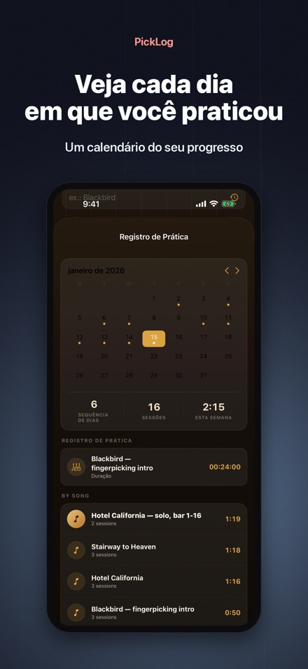 PickLog: Cronômetro de Violão 3