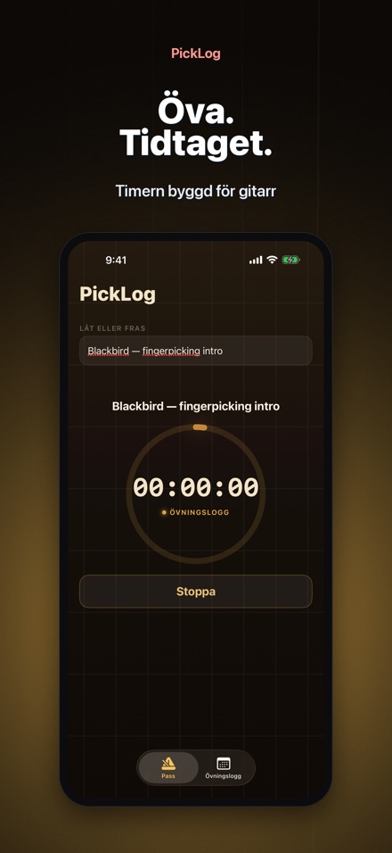 PickLog: Gitarrövnings-timer
