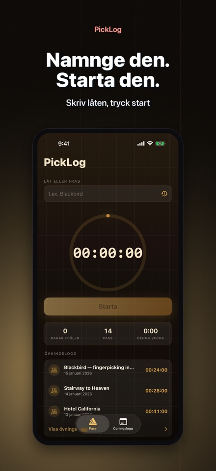 PickLog: Gitarrövnings-timer 2
