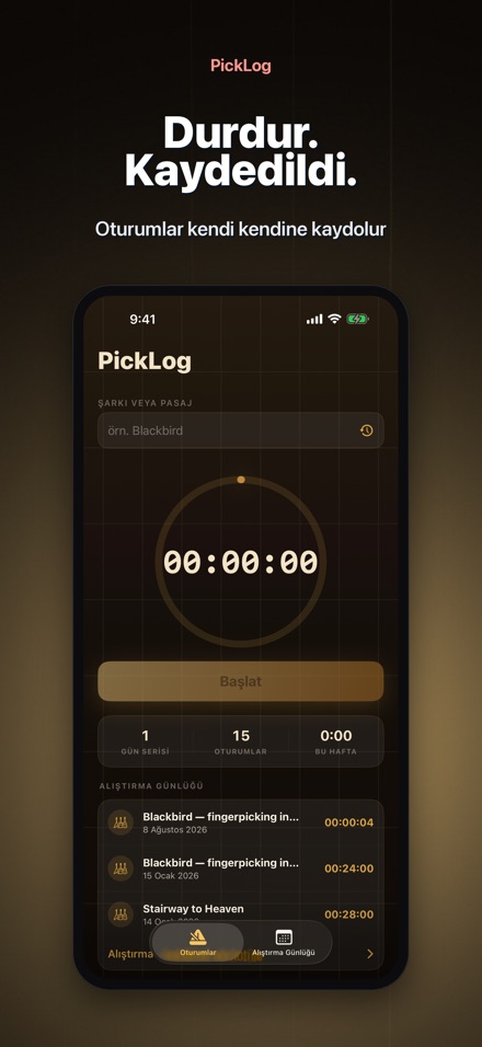 PickLog: Çalışma Zamanlayıcı 7