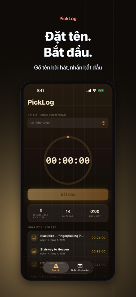 PickLog: Đồng Hồ Tập Guitar 2
