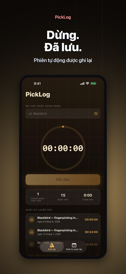 PickLog: Đồng Hồ Tập Guitar 7