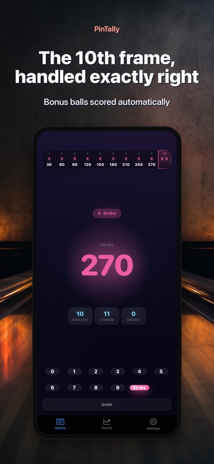 PinTally: Bowling Score Log 6