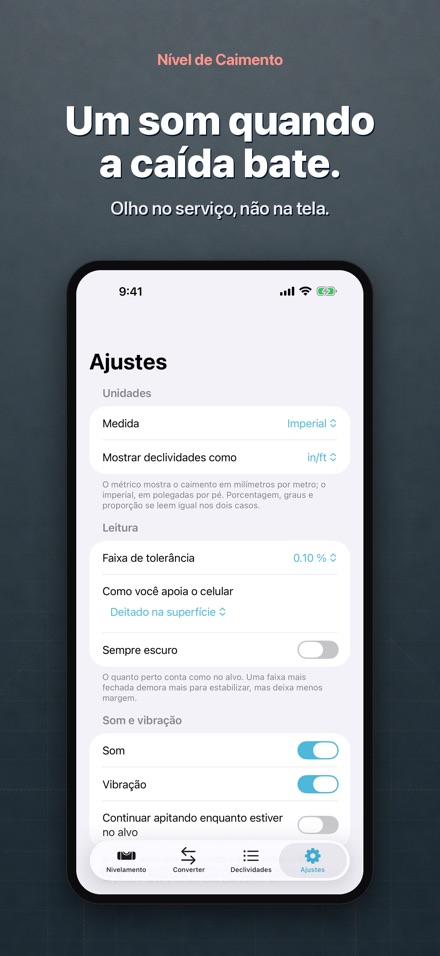 Nível de Inclinação e Caída 10