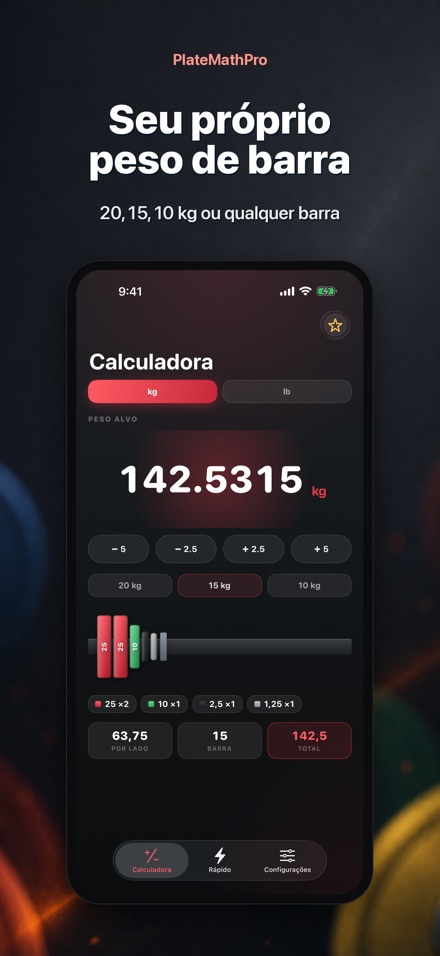 PlateMathPro: Calc. anilhas 9