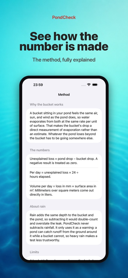PondCheck: Pool Leak Test 10