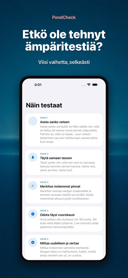PondCheck: vesivuoto 9